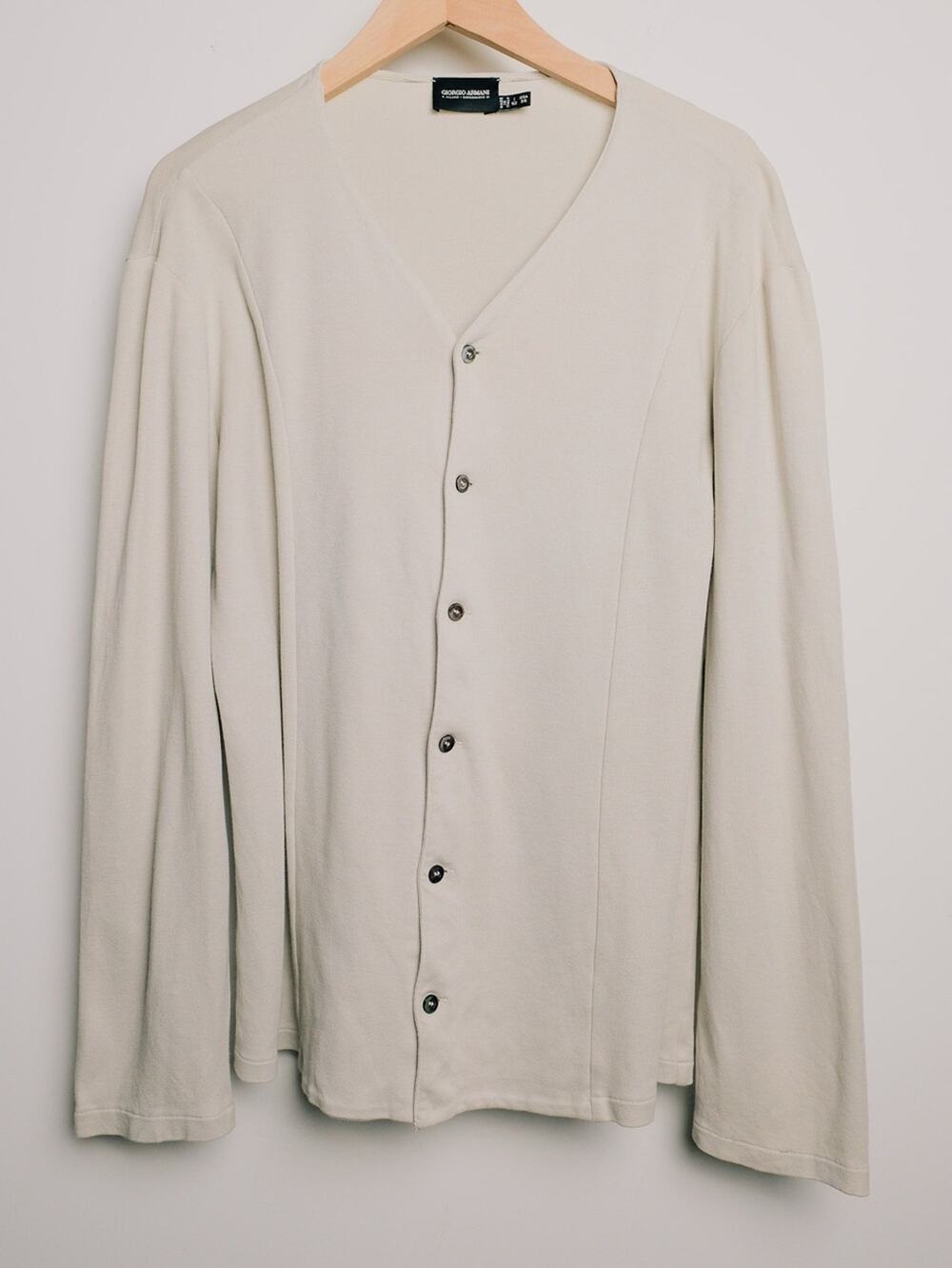Giorgio Armani Cotton Cardigan IT 52 USA 36 Beige Made in Italy